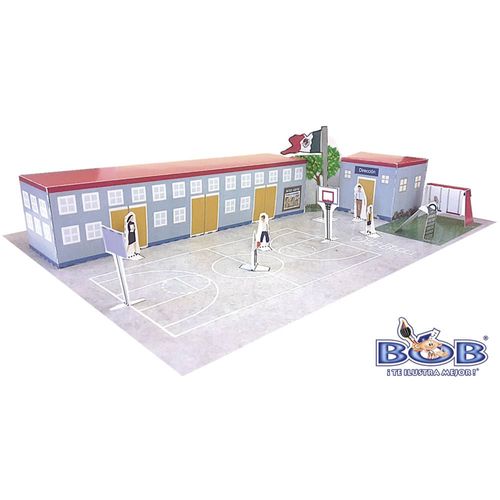 Maqueta para Armar Escuela con 3 Bob
