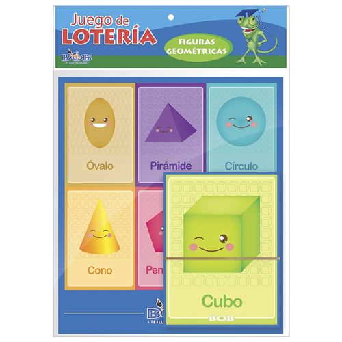Juego de Lotería Didáctica Figuras Geométricas Bob