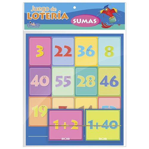 Juego de Lotería Didáctica Sumas Bob