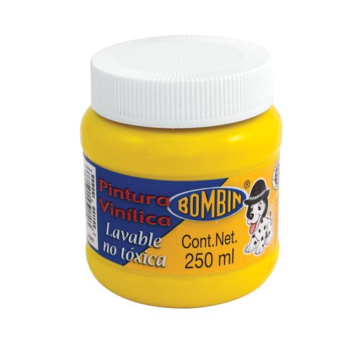 Pintura Vinílica Frasco con 250 ml Amarillo Bombín