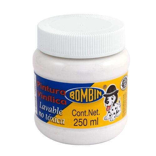 Pintura Vinílica Frasco con 250 ml Blanco Bombín