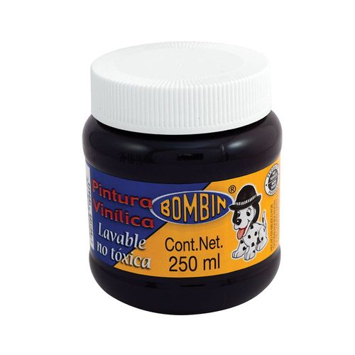 Pintura Vinílica Frasco con 250 ml Negro Bombín