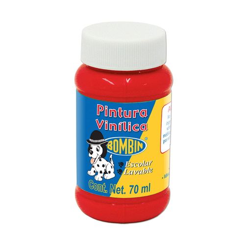 Pintura Vinílica Frasco con 70 ml Rojo Bombín