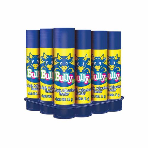 Pegamento Lápiz Adhesivo Tubo de 11 g con 12 Piezas Bully