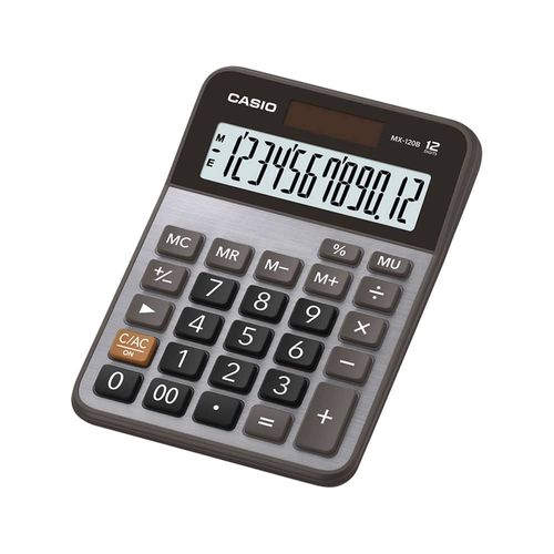 Calculadora de Escritorio de 12 Dígitos Negro con Gris Casio