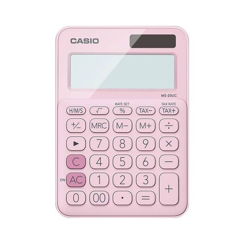 Calculadora de Escritorio de 12 Dígitos Rosa Casio