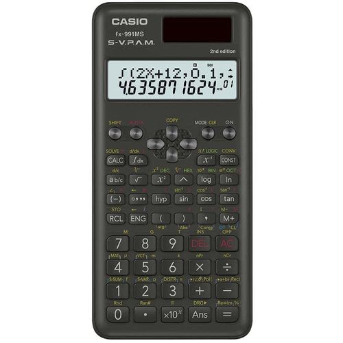 Calculadora Científica con 401 Funciones 2 Líneas en Pantalla Solar + Batería Casio