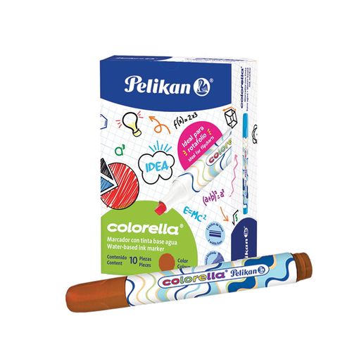 Marcador Para Colorear Grueso Café Caja con 10 Piezas Colorella Pelikan