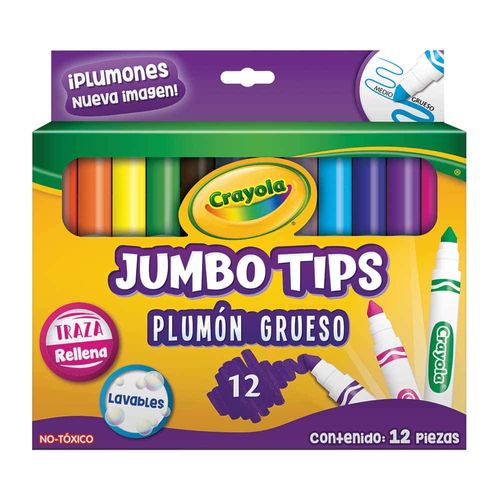Marcador Para Colorear Grueso Lavable Estuche con 12 Piezas Crayola