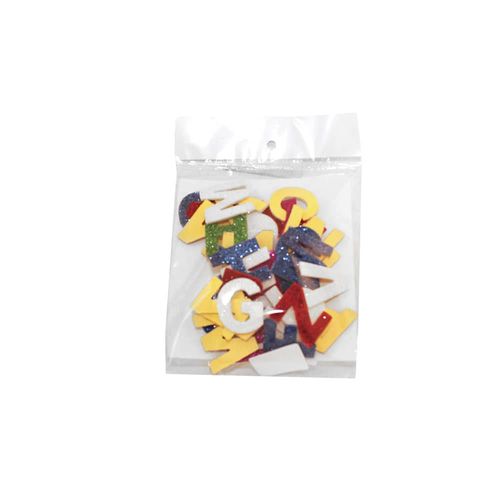 Figuras de Foamy con Adhesivo Letras con Diamantina Didactic