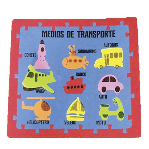 Rompecabezas de Foamy Transportes Didactic