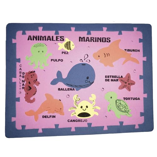 Rompecabezas de Foamy Animales Marinos Didactic