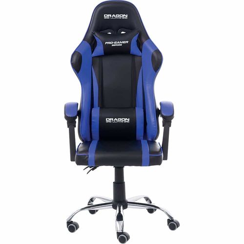 Silla Gamer Ergonomica Azul con Negro Reclinable Desde 125 kg Dragon