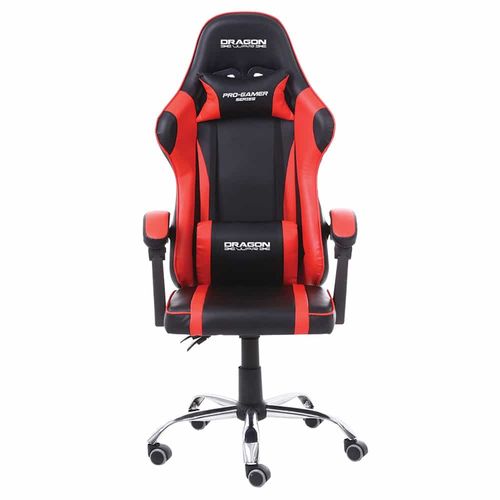 Silla Gamer Ergonomica Rojo con Negro Reclinable hasta 125 kg Dragon