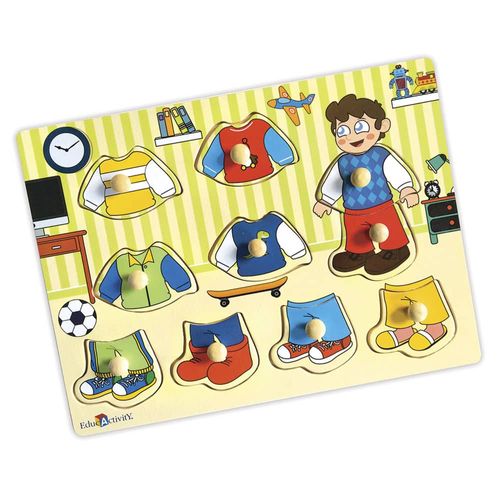 Rompecabezas de Madera Ropa Niño Educativity