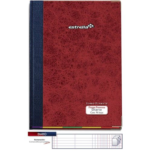 Libro Florete Diario con 96 Hojas Estrella