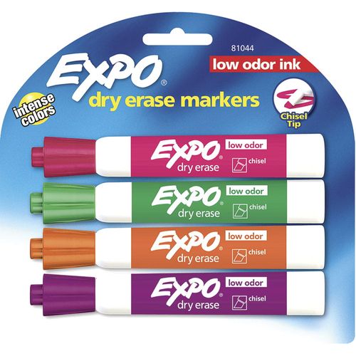 Marcador para Pizarrón Grueso Fashion Blíster con 4 Piezas Expo