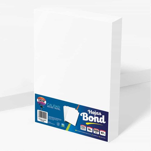 Papel Bond Tamaño Doble Carta Blanco 37 kg con 500 Hojas