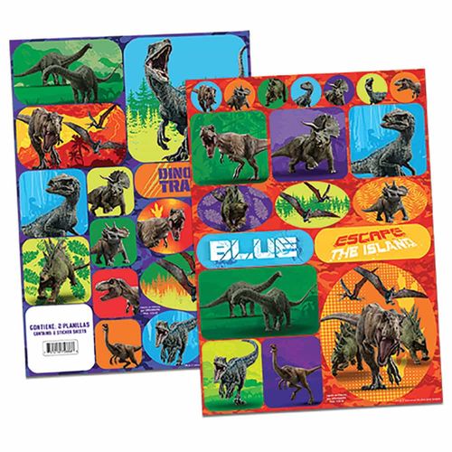 Calcomanía Sticker Bolsa con 2 Hojas Jurassic Wolrd 2 Granmark 125-0348