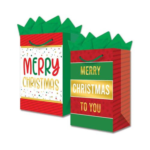 Bolsa de Cartón Chica de 14 x 22 x 8 cm Merry Christmas Granmark 880-FRAN