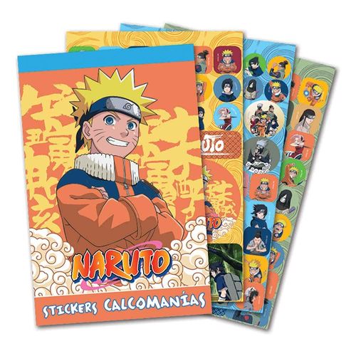 Calcomania (Sticker) Block con 6 Hojas Naruto Granmark 152-0467