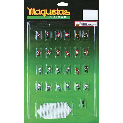 Set Futbol a Escala 1:100 Guimar Blíster con 25 Pizas