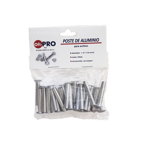 Postes de Aluminio de 19 mm con 25 Juegos Hazel
