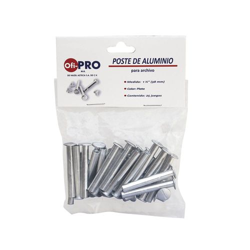 Postes de Aluminio de 38 mm con 25 Juegos Hazel