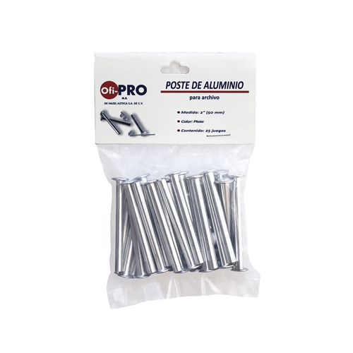 Postes de Aluminio de 50 mm con 25 Juegos Hazel