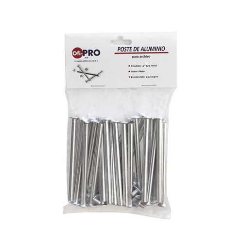 Postes de Aluminio de 75 mm con 25 Juegos Hazel