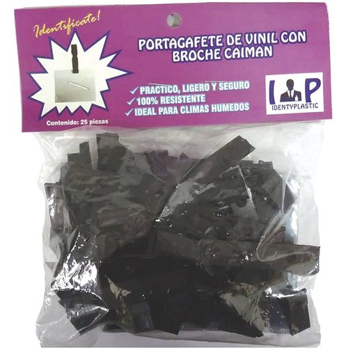 Portagafete con Broche de Plástico Paquete con 25 Piezas Identyplastic
