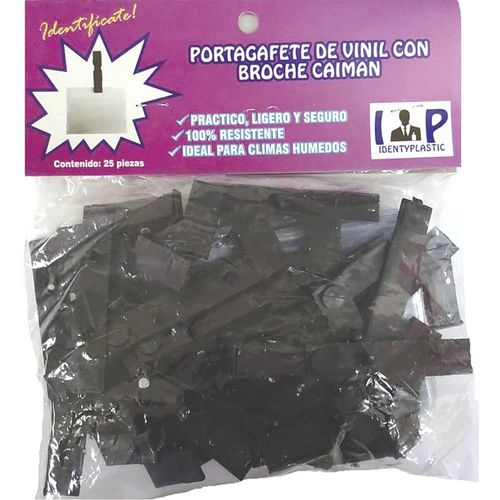 Portagafete de 8.5 x 10 cm con Caimán Paquete con 25 Piezas Identyplastic