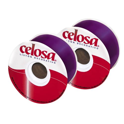 Cinta para Moño Número 22 Lisa 91.4 m Morado de .39 Celosa