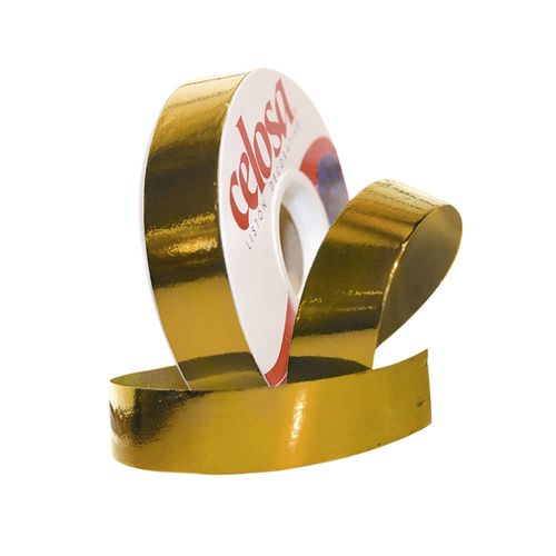 Cinta para Moño Número 5 Metálico 50 m Oro de .10 Celosa