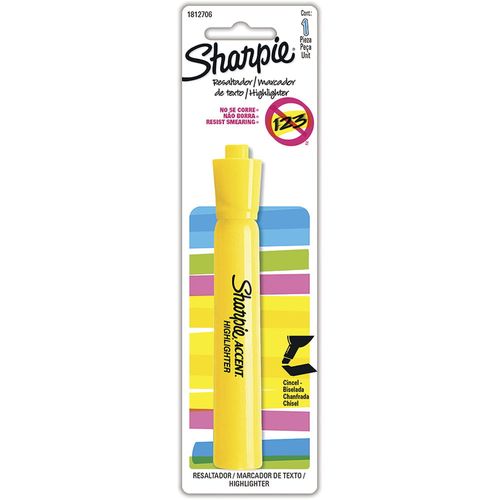 Marcatextos Fluorescente Grueso Amarillo Blíster con 1 Pieza Sharpie