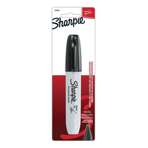 Marcador Permanente Grueso Negro Blíster Sharpie Chisel