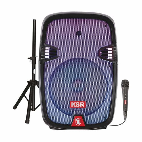 Bafle de 15" Recargable con Bluetooth / Micro SD / USB / Radio FM Negro Kaiser KSW-4015