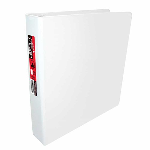 Carpeta con Argolla Vinil Tamaño Carta 1.5" con Ventana Blanco