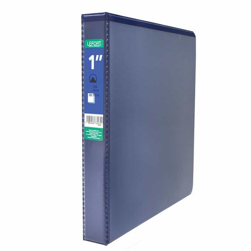 Carpeta con Argolla Vinil Tamaño Carta 1" con Ventana Azul