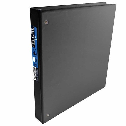 Carpeta con Argolla Vinil Tamaño Carta 1" con Ventana Negro Aro Tipo D