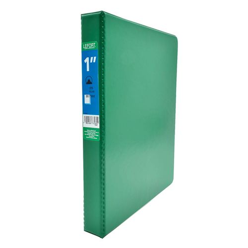 Carpeta Con Argolla Vinil Tamaño Carta 1"  Verde Lefort