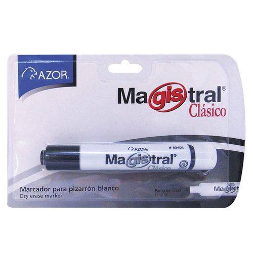 Marcador Para Pizarrón Grueso Negro Blíster Magistral