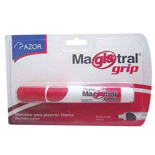 Marcador Para Pizarrón Rojo Blíster Grip Magistral