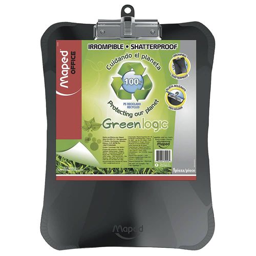 Tabla Agarrapapel Tamaño Carta Negro Greenlogic Maped