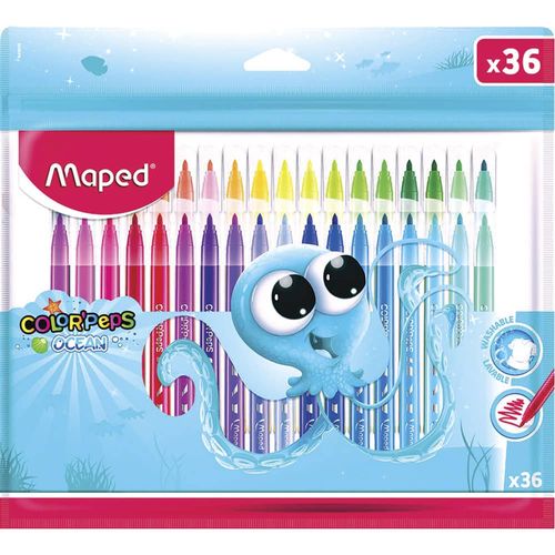 Marcador para Colorear Delgado Ocean Estuche con 36 Piezas Maped