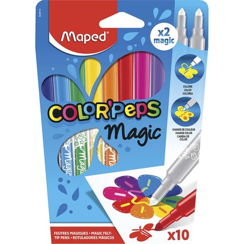 Marcador para Colorear Delgado Mágicos Caja con 10 Piezas Maped