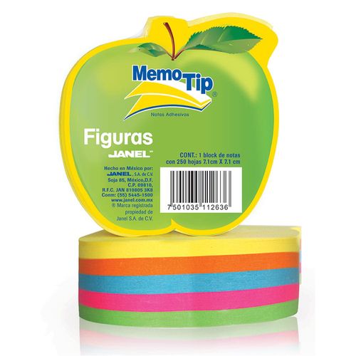 Notas Adhesivas Manzana con 250 Hojas Memo Tip