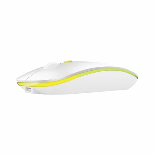 Mouse Inalámbrico Recargable Blanco con Iluminación RGB Nextep NE-412B