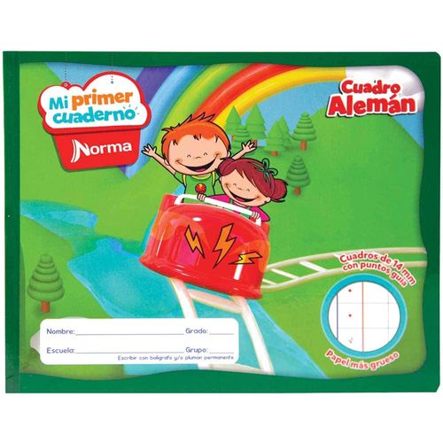 Cuaderno Cosido de 72 Hojas Italiano de Cuadro Alemán Mi Primer Cuaderno