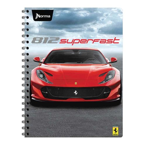 Cuaderno Espiral de 160 Hojas Profesional de Raya con Pasta Dura Ferrari Norma